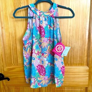 NWT….KAELI SMITH Floral Katie Top in Charm Me Print